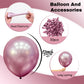 Jobkoo Metallic Pink Balloons, 12Inch Chrome Light Pink Balloons 30Pcs Light Purple Metallic Party Balloons Shiny Baby Pink Chro