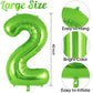 Green Number 2 Balloon 40 Inch, Big Large Foil Helium Number Balloons, Jumbo Giant Mylar Number 2 Balloons For 2 Second Birthday