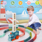 Noaideoi Domino Train Toy Set For Kids, 100 Pcs Automatic Dominoes Blocks Building And Stacking Toys Creative Kids Games Early E