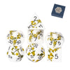HDdais Resin DND Dice Set, Flower Polyhedral Dice Set with Gift Case for D&D RPG Dungeons and Dragons and Other Tabletop Games