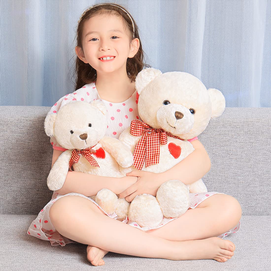 Yeqivo Small Teddy Bear Cute Teddy Bear Stuffed Animals, Teddy Bear Plush Toy For Girls Girlfriend, Teddy Bear Doll Gifts For Va