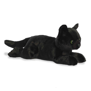 Aurora® Adorable Flopsie™ Twilight Cat™ Stuffed Animal - Playful Ease - Timeless Companions - Black 12 Inches