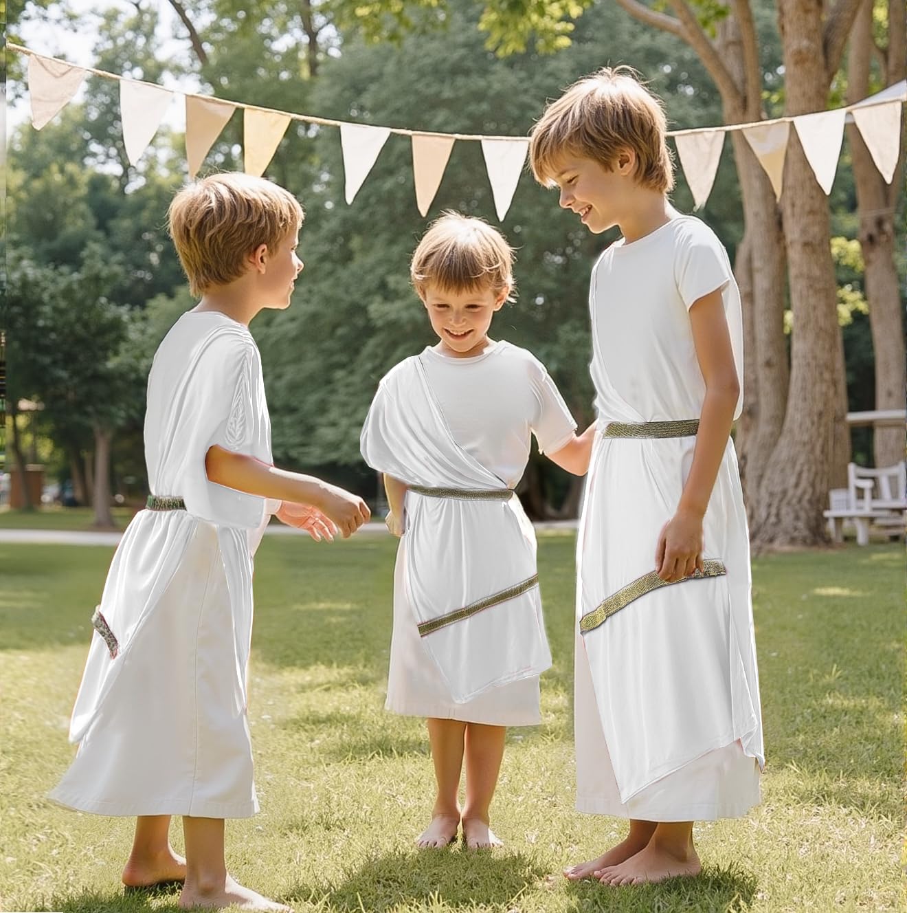 JEGERMIG Boys Toga Costume Kids Greek God Roman Party Children's Cosplay