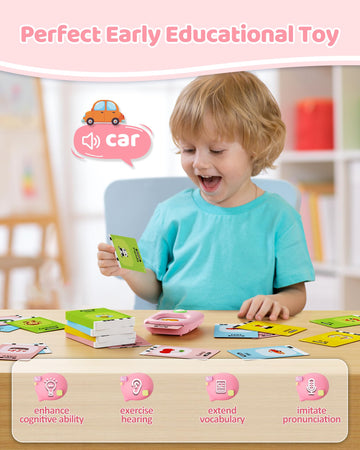 Dancingcow Talking Flash Cards With 448 Sight Words, Pocket Speech Therapy Toy For Toddlers, Autism Sensory Toys, Montessori Lea