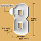 Imprsv 3Ft Silver 80Th-Birthday Decorations Numbers: 80Th Birthday Party Anniversary Decorations Large Light Up Numbers 80 For M