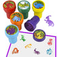 The Dreidel Company Dinosaur Stampers Theme Self-Ink Stamps for Kids, Crafts Party Favors, Assorted, 1.4 Inch Stamp (6-Pack)