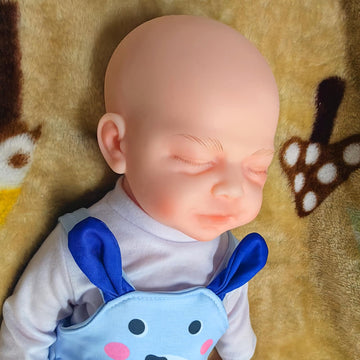 Aisite Platinum Silicone Reborn Baby Dolls Boy - 18 Inch Full Silicone Baby Boy Eyes Closed, Christmas&Birthday Gifts, Suitable For 3+