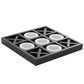 Deco 79 Wood Tic Tac Toe Game Set With White Os, 14' X 14' X 2', Black