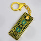 Feng Shui Merald Pagoda With Om Ah Hum Keychain W5318