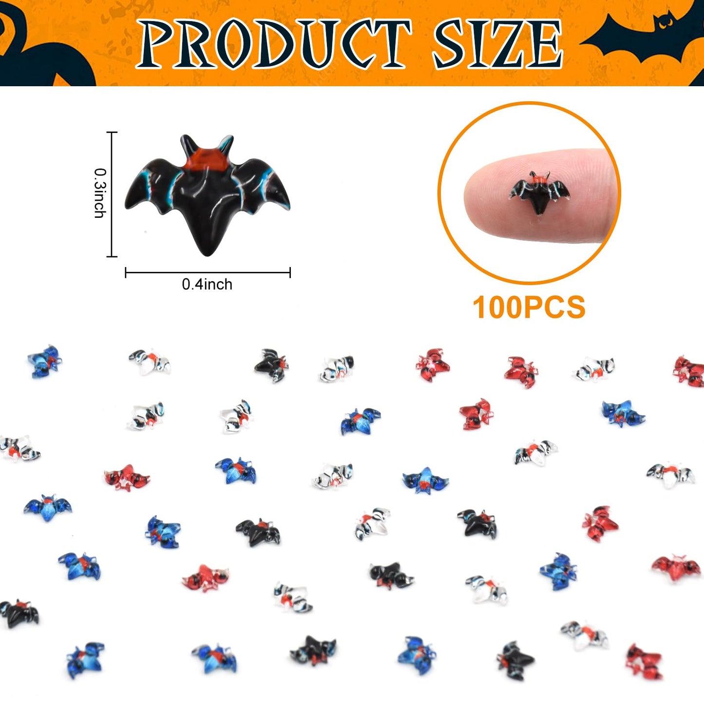 100Pcs Miniature Bats For Crafts Dollhouse Cute Halloween Decor Mini Bats Decor Miniature Things For Fairy Garden Dollhouse Micr