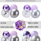 Purple And Silver Balloons,12 Inch 60Pcs Pastel Purple Balloons With Silver Confetti Balloons,Lavender Balloons For Mother'S Day