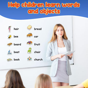 Kasfalci Vowel Word Games,Phonics Games,50 Magnetic Foam Objects Fridge Magnets For Kids,Speech Therapy Toys For Toddler,Learn T