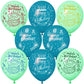 30 Pcs Blue Lake Birthday Balloons With Birthday Party Pattern Children'S Birthday Balloons Decoration Suitable For Girls Boy Bi