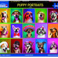 White Mountain Puzzles - Puppy Portraits - 500 Piece Jigsaw Puzzle