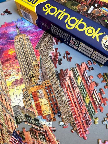 Springbok'S 1000 Piece Jigsaw Puzzle Nyc Street - Made In Usa