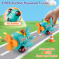 HOLA Toys for 1 2 3 Year Old Boy Birthday Gift - 3 PCS Friction-Powered Trucks & Propeller Plane Toy, Garbage Truck & Train Todd