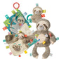 Taggies Sensory Stuffed Animal Soft Rattle with Teether Ring  Molasses Sloth