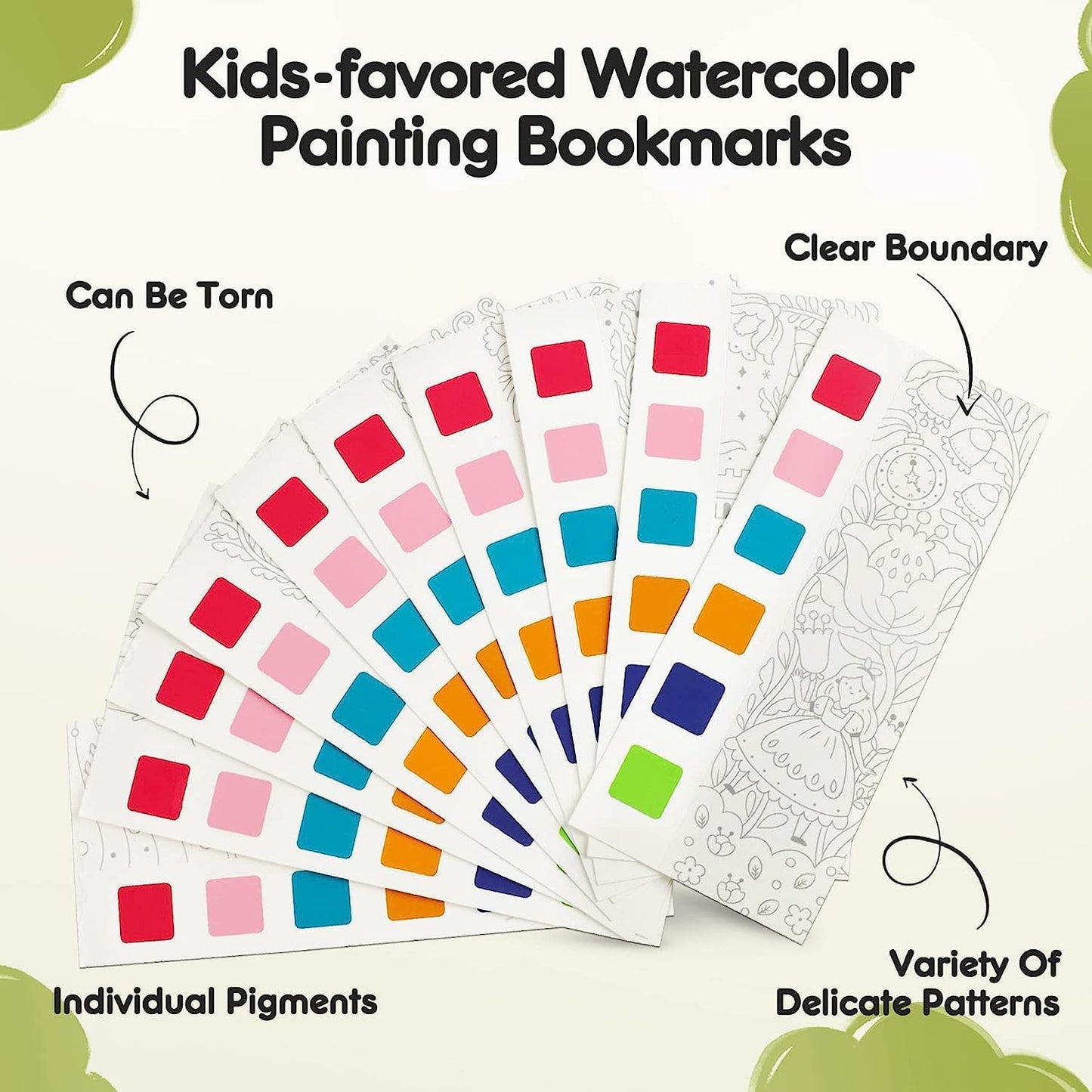 3Pack Watercolor Paint Coloring Books, 20-Page Pocket Painting Pictures Drawing Arts Set Graducation Birthday Gifts for Toddlers