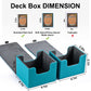 Zlca Card Deck Box For Trading Cards, Mtg Commander Deck Box Holds 120+ Single Sleeved Cards, Leather Magnetic Card Storage Box Fits For Tcg Ccg Magic Cards (Turquoise)