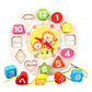 Loom Tree Montessori Puzzle Clock Shape Color Number Blocks For Boys Girls Lion | Educational | Other Educational Toys