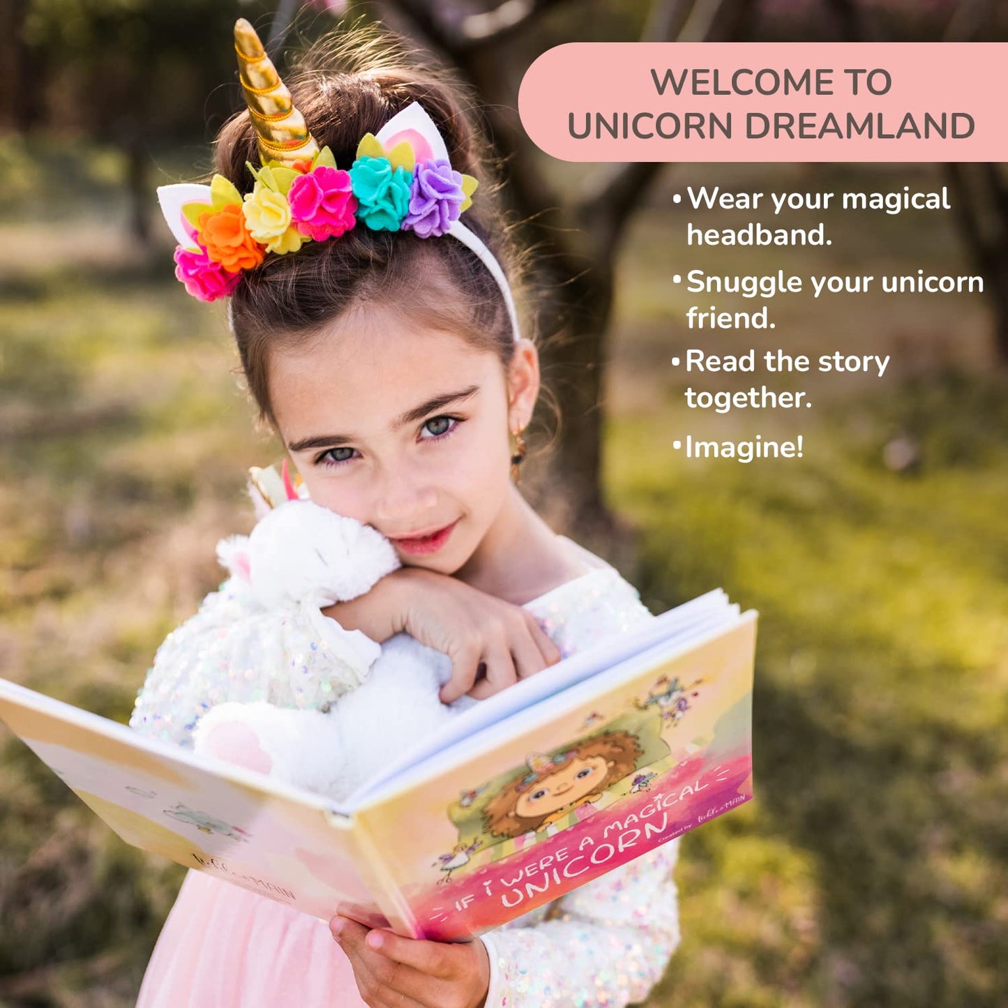 Tickle & Main Magical Unicorn Gift Set, 3-Piece Set, Unicorn Stuffed Animal For Girls 2 Years Old And Above