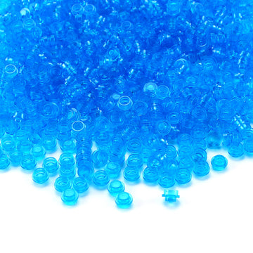 Feleph 1000Pcs Transparent Blue Round Plates 1X1 Building Blocks Parts And Pieces Bricks Dots Bulk Studs Accessories Kit Compati