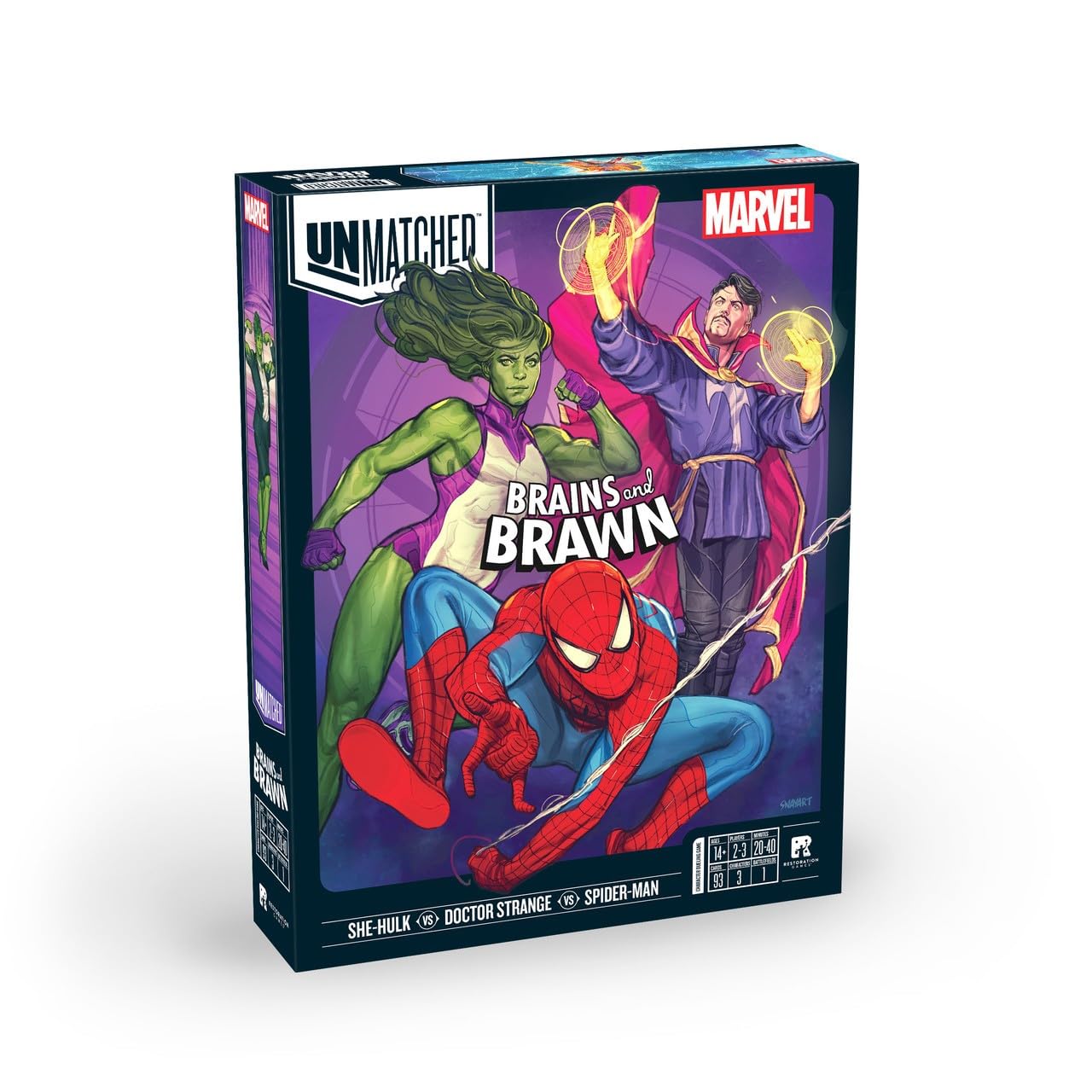 Restoration Games Unmatched: Marvel - Strategy Fighting Game for Family, Teens & Adults - Cardboard - Model CSGUNMATCHMAR5