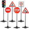 Kiddie Play Traffic Light Toy Set with 5 Street Signs, Multicolor, Model KT9326, Durable Plastic for Kids