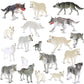 Deekin 20 Pcs Figure Toys Mini Miniatures Figurines Toys Mini Realistic Decor Themed Party Gifts For Diorama Projects Birthday Gift Learning Toy (Wolf)