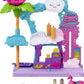 Polly Pocket Playset - Pollyville Flamingo Fun Car Wash with 2 Micro Dolls, Water Play Accessories, Multicolor, Model HHJ05