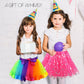 Irolewin Toddlers Kids Butterfly-Wings-Costume For Girls Halloween Costumes Fairy Butterfly Cape Rainbow Tutu Headband