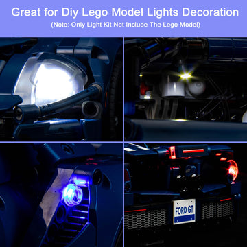 Upgraded Light Kit Compatible With Lego Technic 2022 Ford Gt 42154 Car Model, Lights Decoration Compatible With 42154 (Model Not