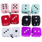 50s Party Decorations - Hanging Fuzzy Dice for 50s Parties 12 Plush Accessories by Tigerdoe