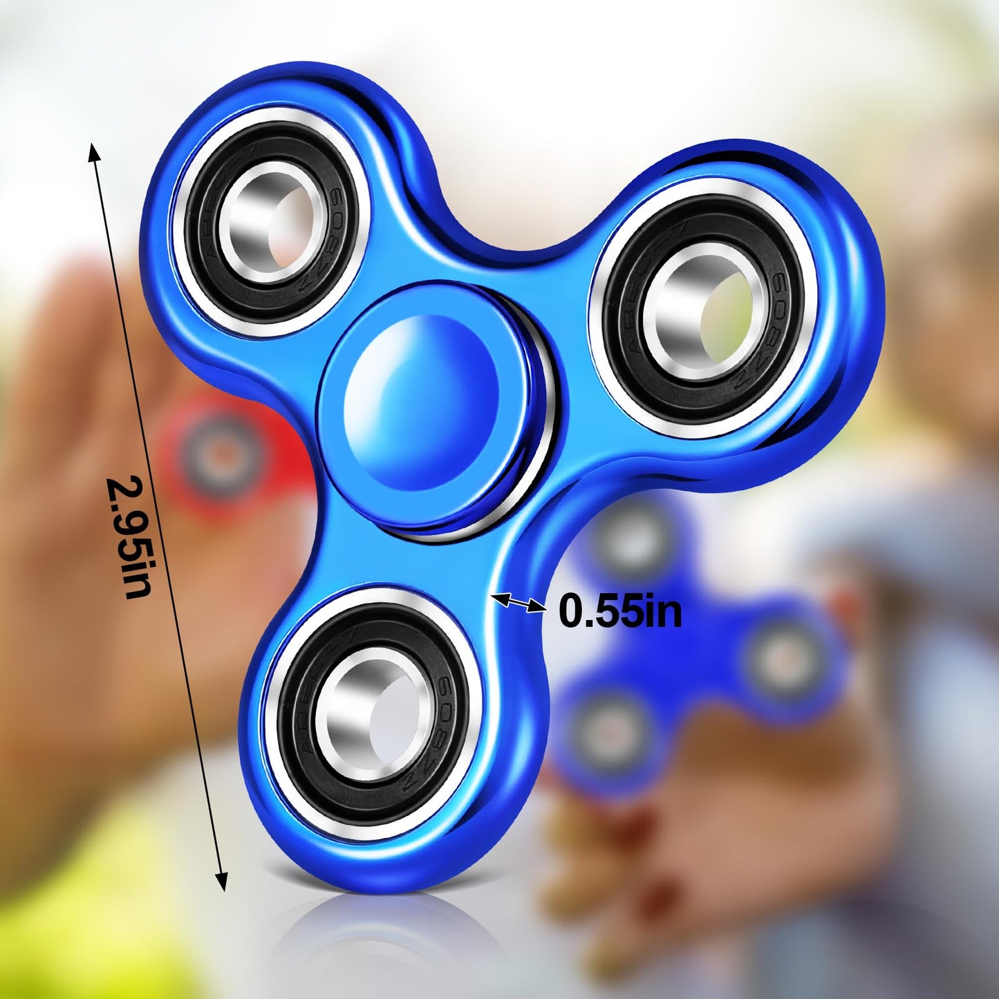 Gigilli 2Pcs Fidget Spinner For Kids Adults Stress Relief Sensory Fidget Toys, Anxiety Fidget Spinners Adhd Autism, Easter Basket Stuffers For Boys Girls, Birthday Easter Gifts For Kids Teens Adults