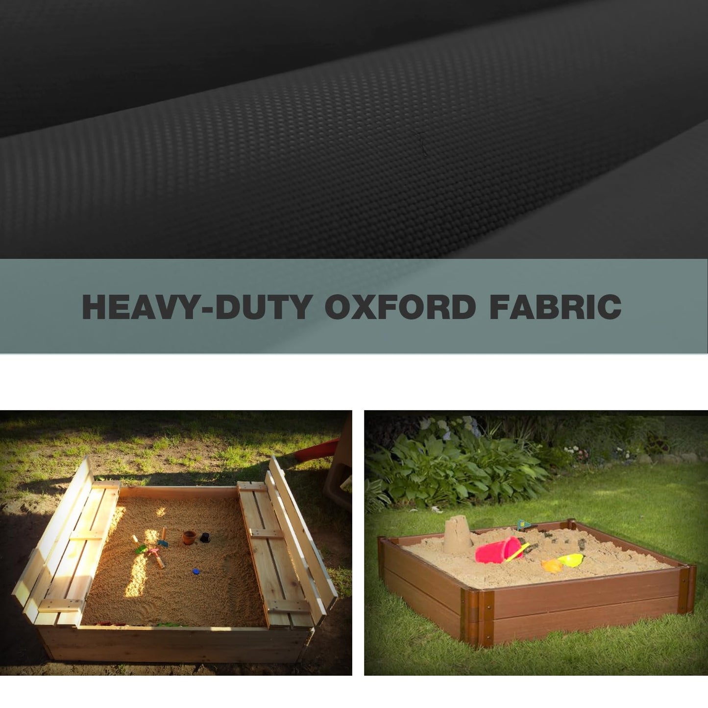 Hoypeyfiy Sandbox Sandpit Cover, Kids Sandbox Cover For Sand And Toys Protection, Square Sandbox Protective Cover With Drawstrin