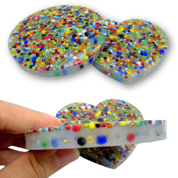 Petbsnvb 2Pcs 3.4' Circle And Heart Picking Pad, Skin Picking Fidget Toys