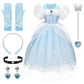 Cinderella Princess Dresses For Girls Halloween Carnival Costume For Little Girls Toddler Outfit Age 3-8 (5-6 Years)