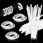 Taikula 60 Pack 8    White Glow Sticks Bulk with 60 Connectors Neon Glow In The Dark Party favors Supplies for Holiday Birthday 