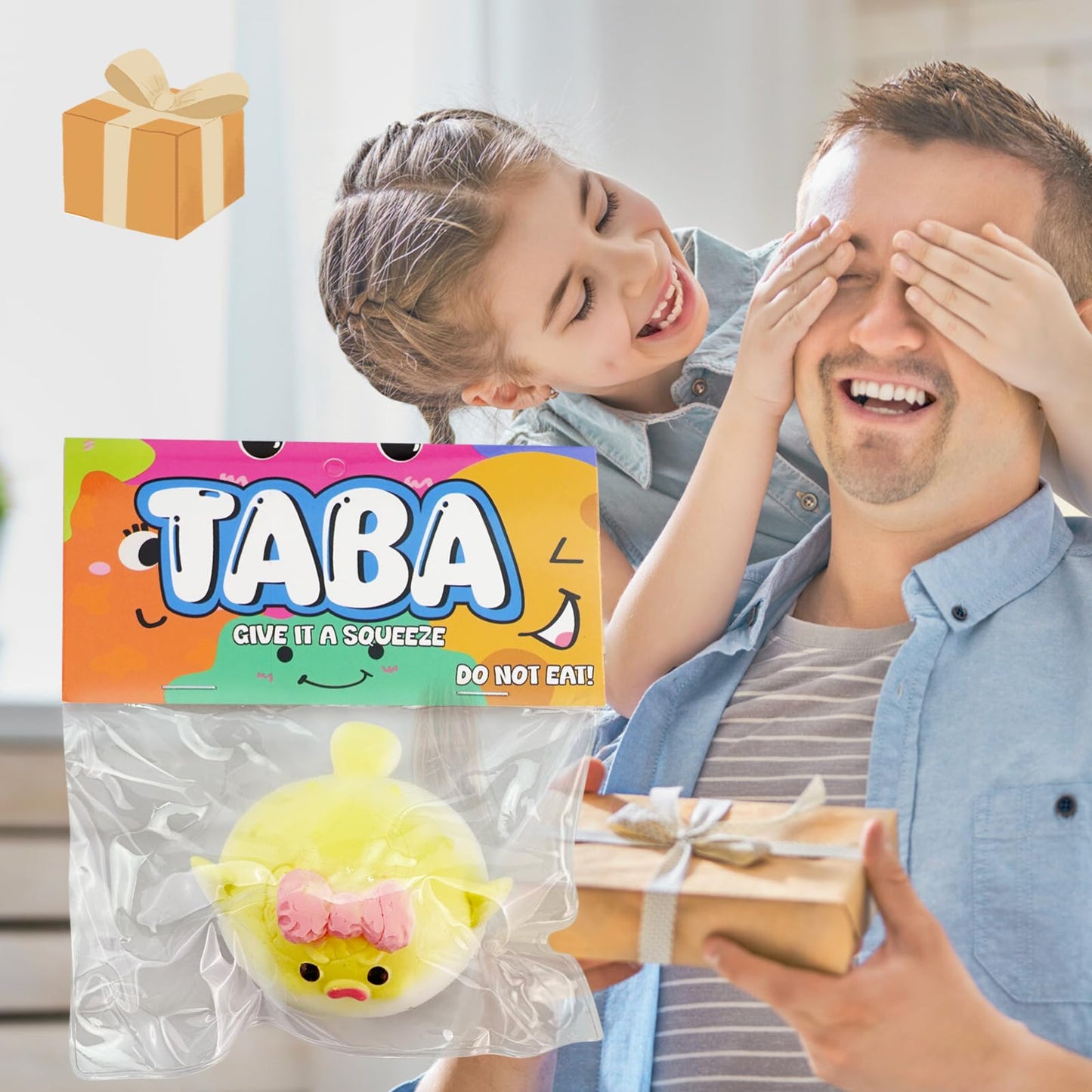 Taba Squishy Toys Cat Paw Squishy Toys Cat Paw Squeeze Toys  Fidget Toys Silicone Squeeze Toy for Stress Relief Cute Soft Squeeze Fidget Toys Party Favors Gift for mature-themed (Yellow Pufferfish)