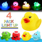 Yeonha Toys Bath Toy, Can Flashing Colourful Light(Big Style 4 Pack), Floating Bath Toy, Light Up Bathtub Water Tub Toy For Pool Shower Bathtime Bathroom Kid Boys Girl Toddler Child Baby Infant