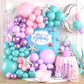 Mermaid Balloon Arch Kit, Pink Purple Mermaid Tail Arch Party Supplies With Star Tail Foil Balloons For Mermaid Theme Baby Showe
