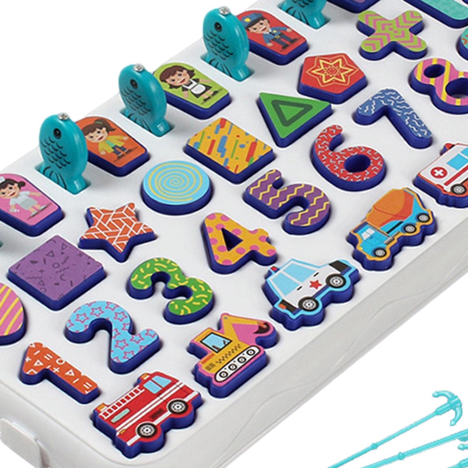 Merishopp Montessori Puzzle Board Early Preschool Toys Shape Pattern Kids Gifts Block 5In1 Blue Xl| Baby Learning Toy | Infant A