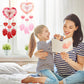 Fennoral 6 Pack Heart Dream Catcher Craft Kit For Kids Paint You Own Love Heart Dream Catcher Diy Coloring Mother'S Day Wooden A