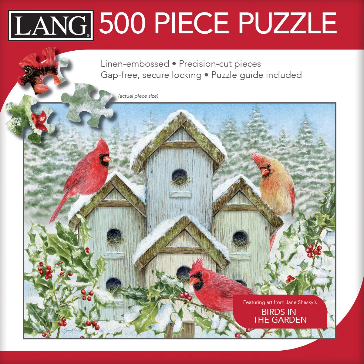 Lang Cardinal Birdhouse Puzzle - 500 Pc (5039174), Multicolor
