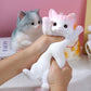 Cute Cat DIY Squeeze Toy, Hyperreal Kawaii Cat Simulation Lovely Toy Squeeze Autism Toy Squishy Stress Relidf Toy, Silicone Pinc