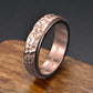 King Ring 6mm Spinner Hammered Ring - Stress Relief Fidget Ring for Men & Women K39V2 - Rose 07