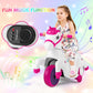 Honey Joy 12V Unicorn Ride On Toys, 3-Wheeler Battery Powered Motorized Ride On Horse W/Training Wheels, Music, Up & Down, Pony