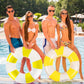 ONEPTY 2PCS Inflatable Pool Floats for Adults, Large Yellow Swim Rings, PVC Material, Summer Party Rafts
