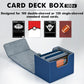 Zlca Card Deck Box For Trading Cards, Mtg Commander Deck Box Holds 120+ Single Sleeved Cards, Leather Magnetic Card Storage Box Fits For Tcg Ccg Magic Cards (Blue)