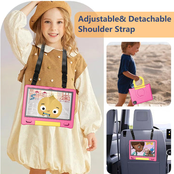 Kids Tablet With Strap, Android 14 Tablet For Kids 10 Inch , Toddler Tablet Octa-Core 64Gb 1Tb Expandable, Children'S Tablet Wit